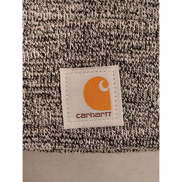 Men's Carhartt Knit Cuffed Beanie Heathered Black One Size - Picture 2 of 5
